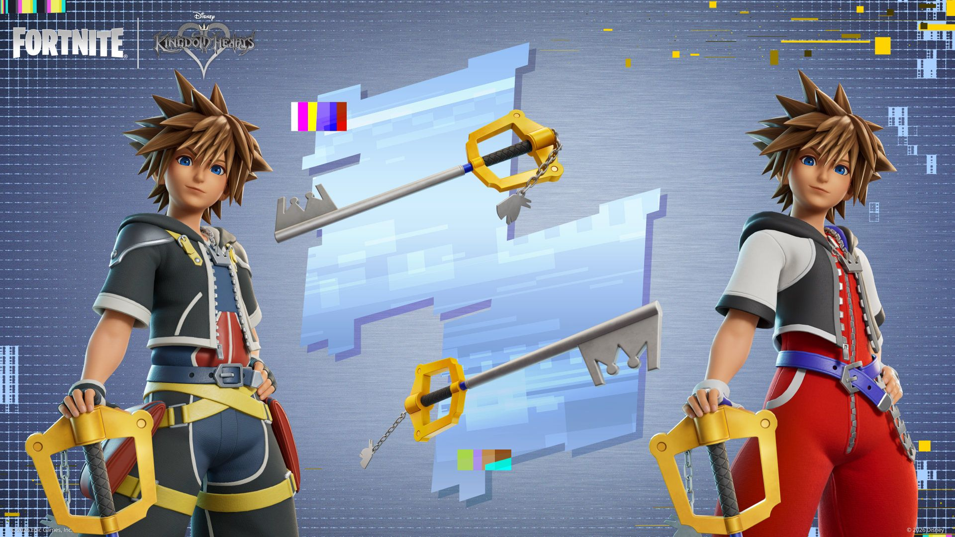 Imagen promocional relacionada con Fortnite activa su colaboración con Kingdom Hearts y añade a Sora, Riku, Kairi y Roxas · imagen 3