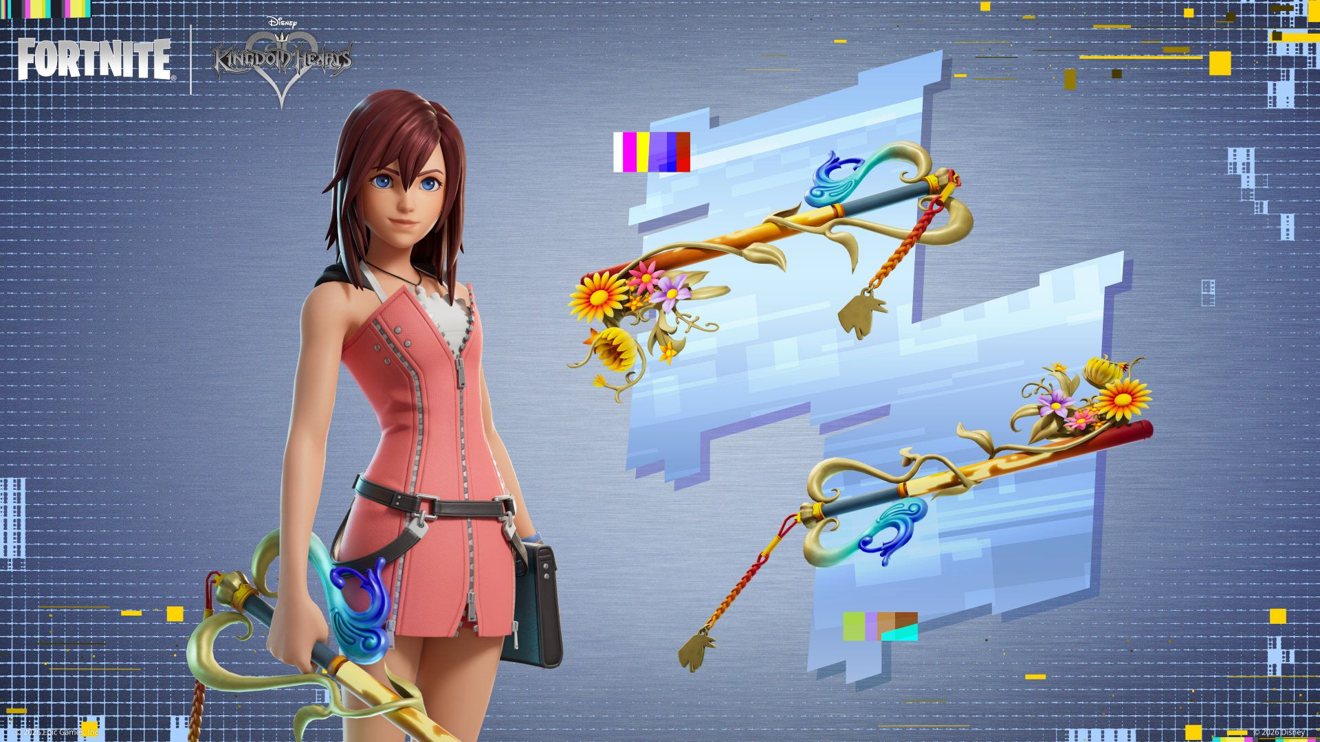 Imagen promocional relacionada con Fortnite activa su colaboración con Kingdom Hearts y añade a Sora, Riku, Kairi y Roxas · imagen 4