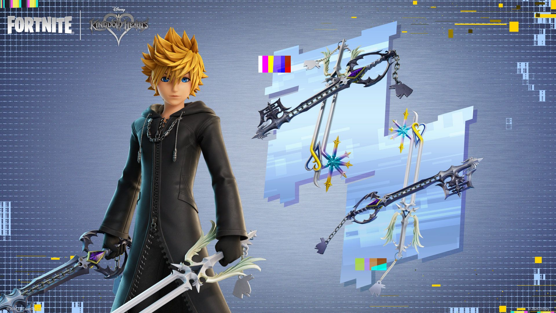 Imagen promocional relacionada con Fortnite activa su colaboración con Kingdom Hearts y añade a Sora, Riku, Kairi y Roxas · imagen 5
