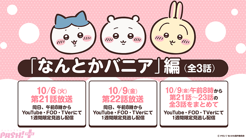 Imagen promocional relacionada con El anime de Chiikawa emitirá episodios de repaso desde octubre y retomará sus capítulos nuevos en enero de 2027