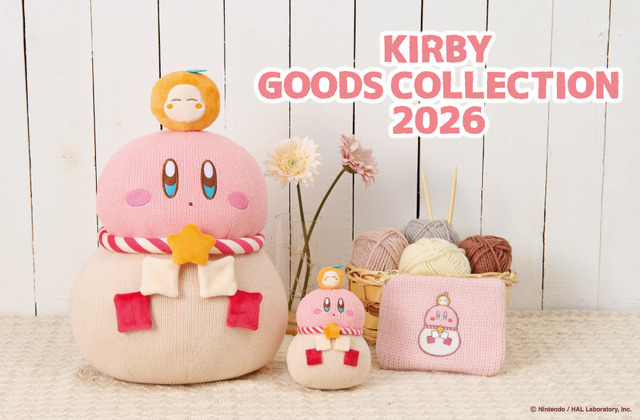 Imagen promocional relacionada con Kirby se convierte en mochi para una nueva colección de productos y postales de Año Nuevo