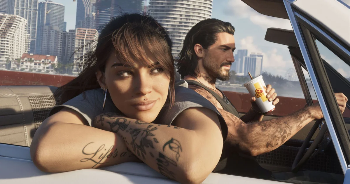 Imagen promocional relacionada con GTA 6 rediseña su sistema meteorológico con huracanes, arcoíris y tormentas dinámicas