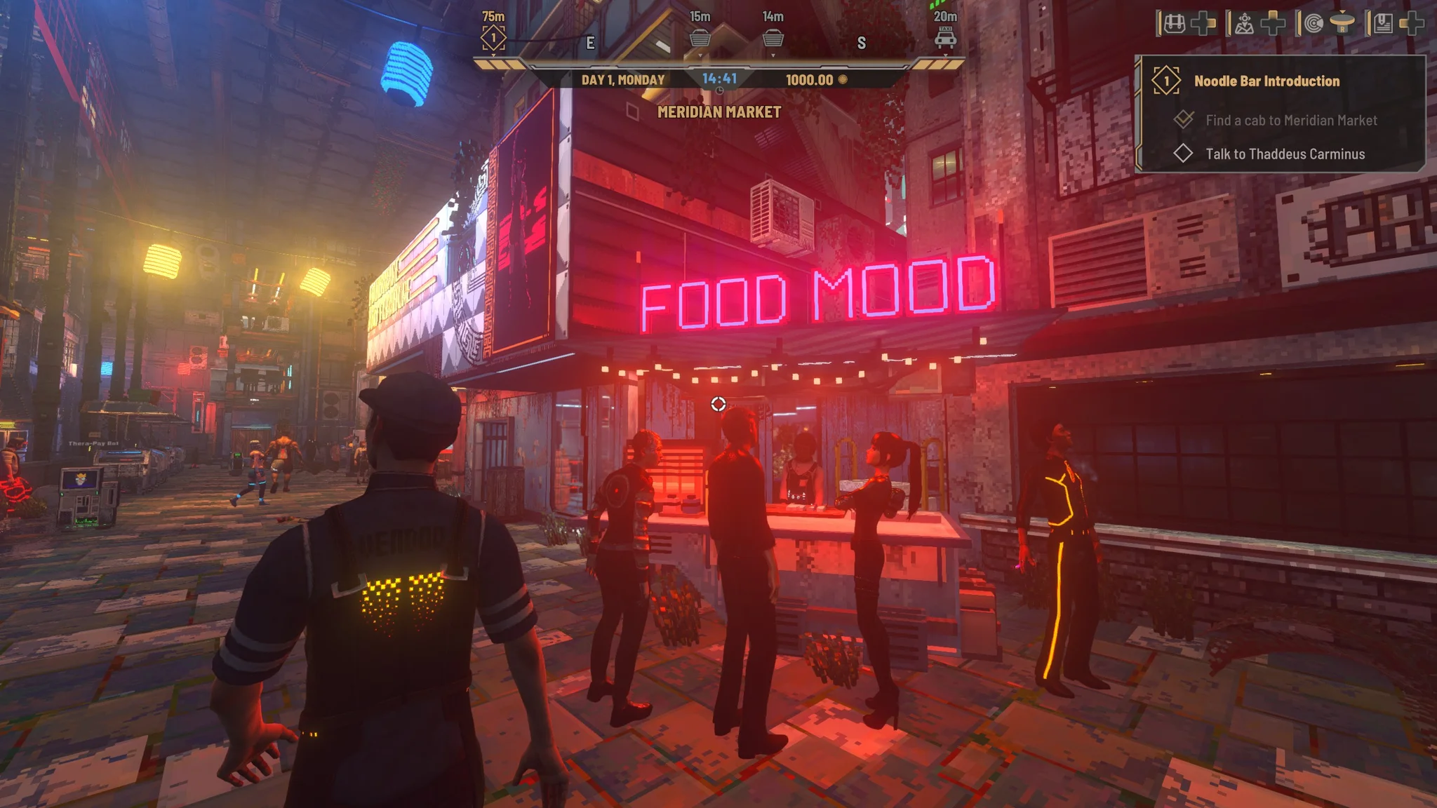 Imagen promocional relacionada con Nivalis Nights mezcla vida de ciudad cyberpunk, gestión de negocios y exploración · imagen 4