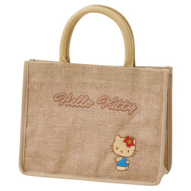 Imagen promocional relacionada con Sanrio lanza bolsas de yute con Hello Kitty, Kuromi y Pochacco bronceados · imagen 3