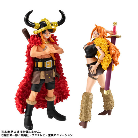 Imagen promocional relacionada con One Piece: Luffy y Nami lucen sus diseños de Elbaf en nuevas figuras de Megahouse