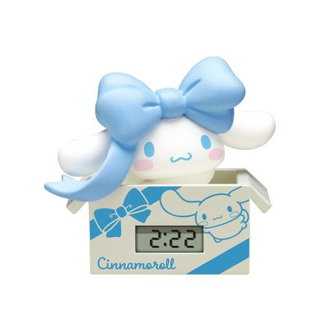 Imagen promocional relacionada con Sanrio presenta cinco relojes de sobremesa con diseño de caja de regalo · imagen 2