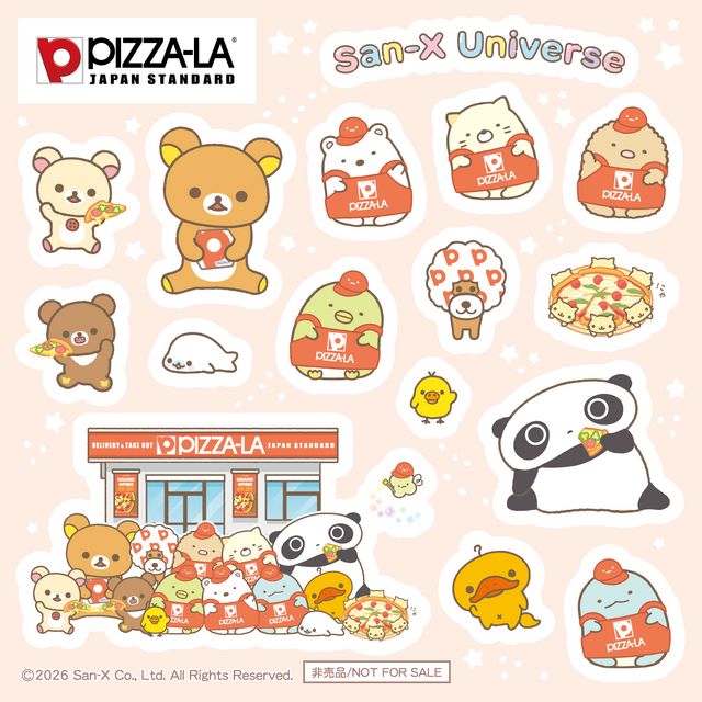 Imagen promocional relacionada con San-X Universe llega a PIZZA-LA con un plato y stickers exclusivos · imagen 3