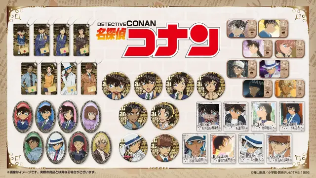Imagen promocional relacionada con Detective Conan presenta cinco productos con diseño de aire antiguo · imagen 3