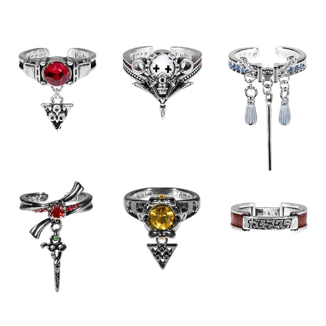 Imagen promocional relacionada con Gachiakuta presenta un set de seis anillos inspirado en sus personajes